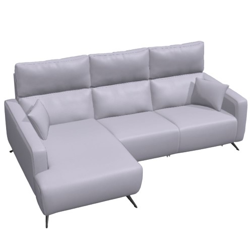 Axel Leather Chaise Sofa F1+N+N