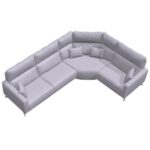 Axel leather Corner Sofa M+M+Z+M