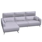 Axel Leather Chaise Sofa G1+M+M