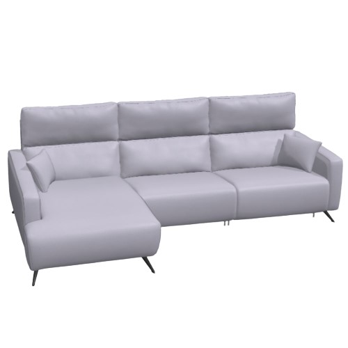 Axel Leather Chaise Sofa G1+M+M