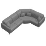 Baltia leather Corner Sofa N+N+Z+N