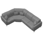 Baltia Leather Corner Sofa N+Z+N+N