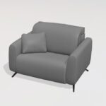 Baltia Leather Snuggler Sofa