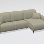 Baltia fabric N+N+F2 chaise sofa