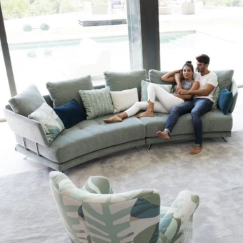 Pacific curved sofa from Fama