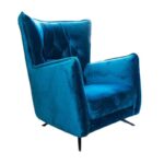 Simone - Blue Velvet Armchair