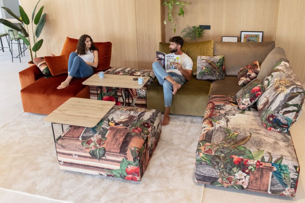 Teseo corner sofa from Fama
