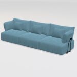 Teseo Large Sofa A+A+A with T arms from Fama