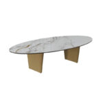 Goliath Coffee Table with Bronze legs & Fiorentino Marble Top