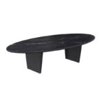 Goliath Coffee Table with Black legs & Marquina Marble Top
