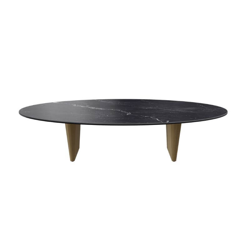 Goliath Coffee Table with Bronze legs & Marquina Marble Top
