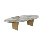Goliath Coffee Table with Bronze legs & Calcatta Marble Top