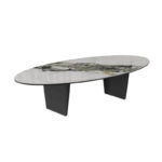 Goliath Coffee Table with Black legs & Doro Marble Top