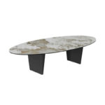 Goliath Coffee Table with Black legs & Calcatta Marble Top