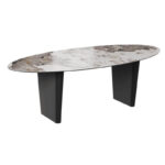 Goliath Lacquered Steel with Bronze Effect - Calcatta Marble Top