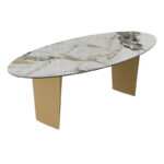 Goliath Lacquered Steel with Bronze Effect - Doro Marble Top