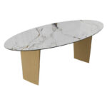 Goliath Lacquered Steel with Bronze Effect - Fiorentino Marble Top