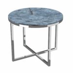 Talia Side Table stainless steel - Blue Onyx Marble
