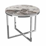 Talia Side Table stainless steel - Calcatta Marble