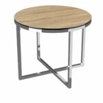 Talia Side Table stainless steel - Ceramic Clear Oak