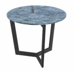 Tamara Laque Side Table - Blue Onyx