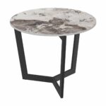 Tamara Laque Side Table - Calcatta Marble