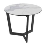 Tamara Laque Side Table - Matt Marble Ceramic