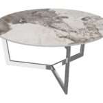 Tamara Stainless Steel Coffee Table - Calcatta Marble