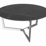 Tamara Stainless Steel Coffee Table - Marquina Marble