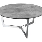 Tamara Stainless Steel Coffee Table - SIlver Ceramic
