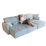 Paradis blue 3 module sofa