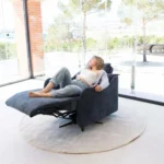 Abel recliner and swivel chair from Fama