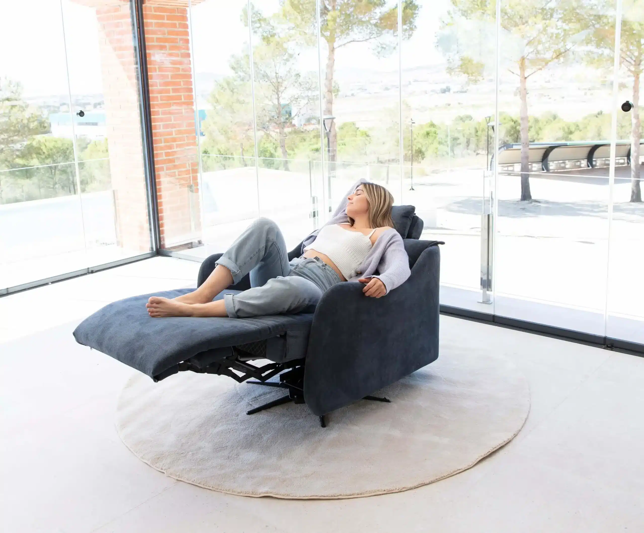 Abel recliner and swivel chair from Fama