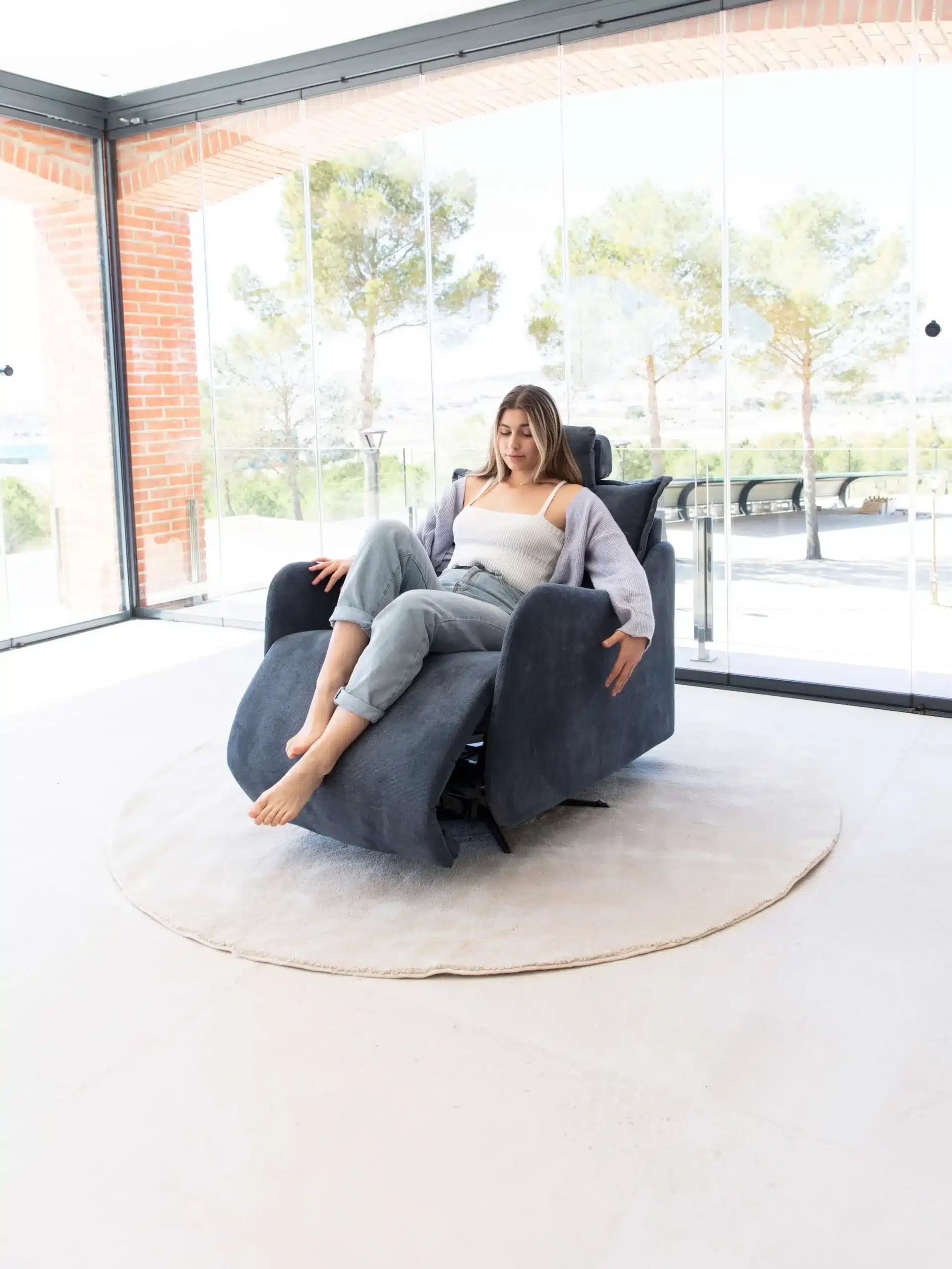 Abel recliner and swivel chair from Fama