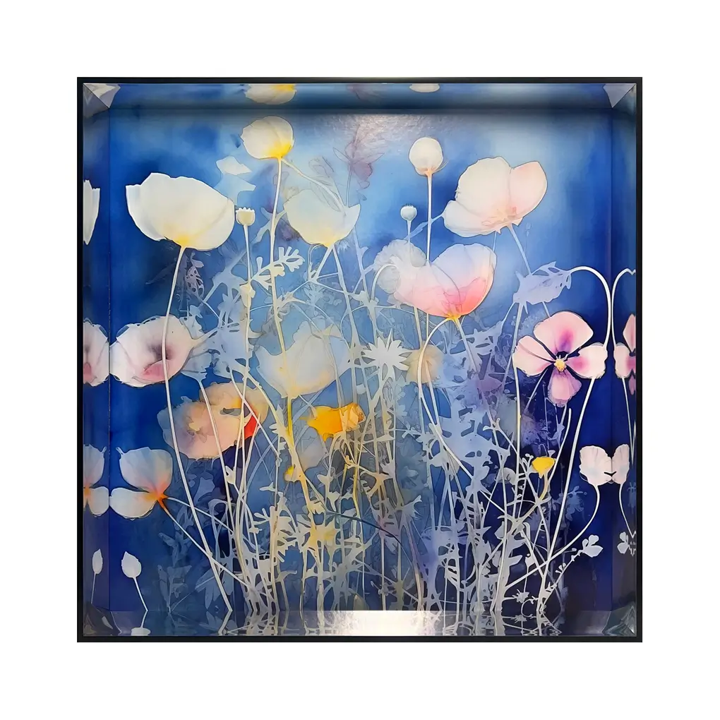 Tranquil Blue Floral I