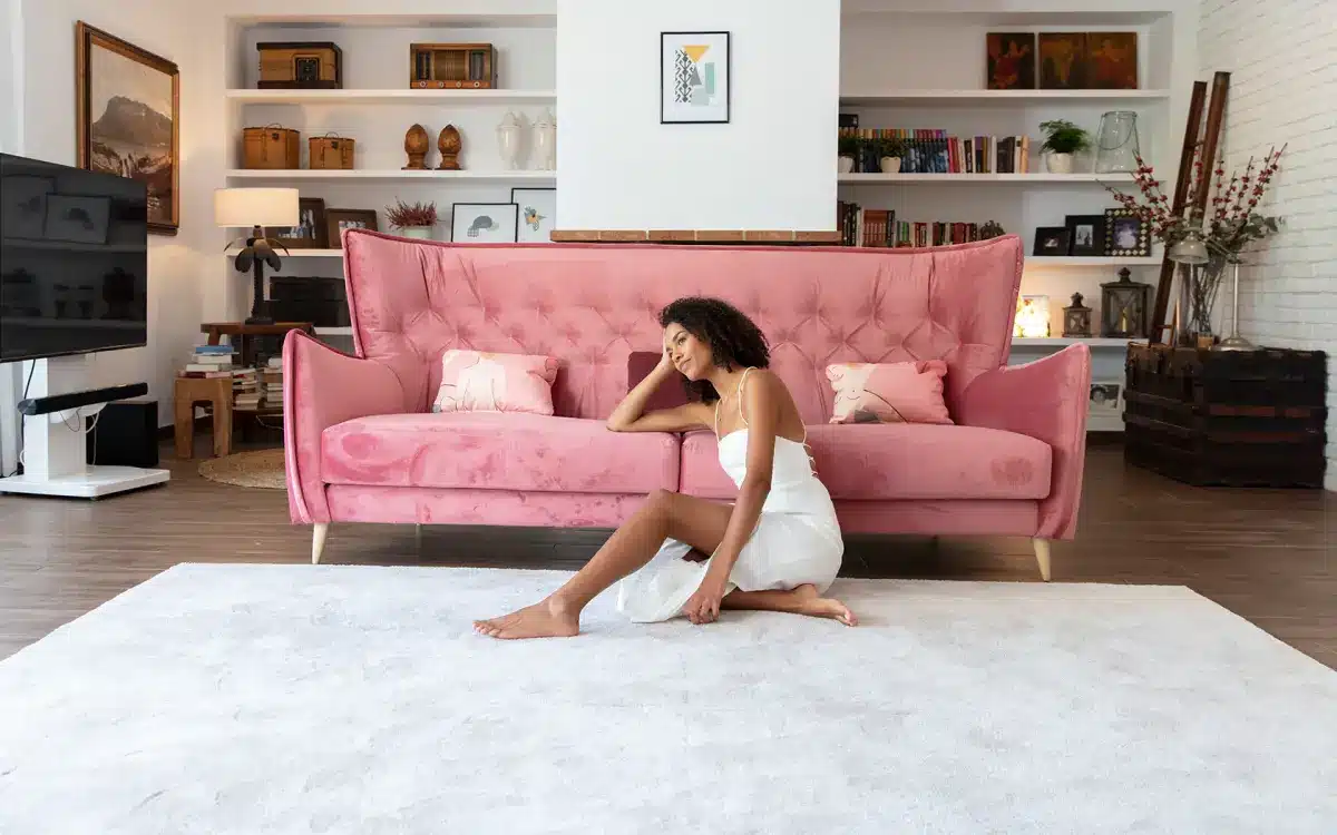 Large Pink Sofa