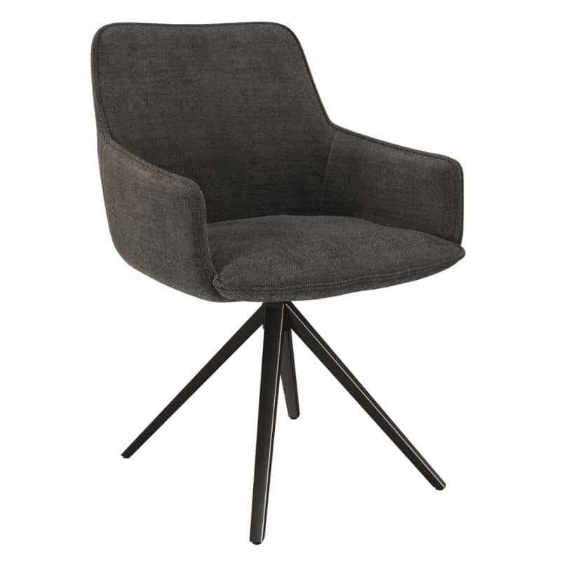 Amsterdam Swivel Dining Chair - Charcoal