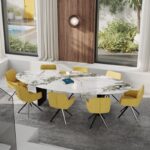 Amsterdam Swivel Dining Chairs - Yellow set of 8