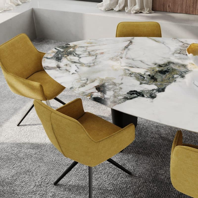 Amsterdam Swivel Dining Chairs - Yellow