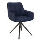 Amsterdam Swivel Dining Chair - Dark Blue