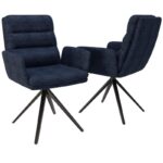 Helsinki swivel dining chair - Dark Blue