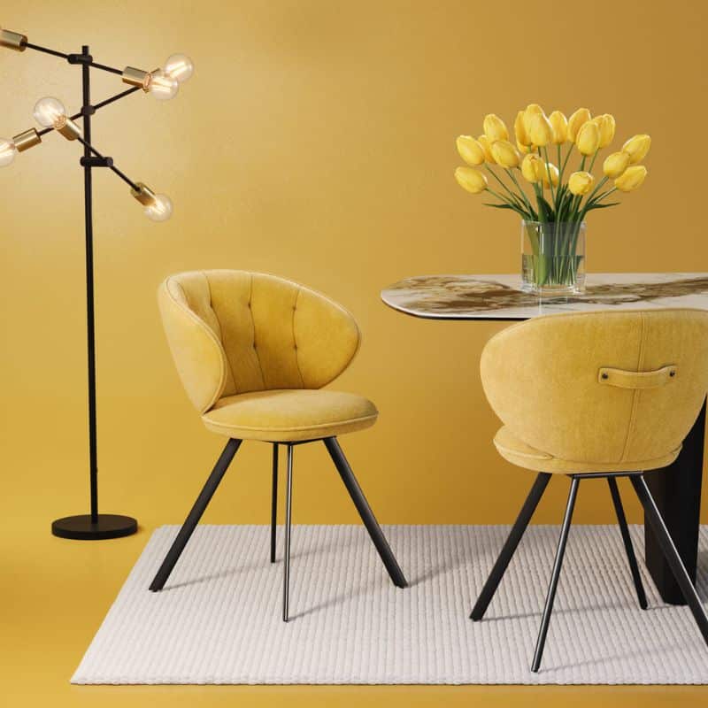 Nottingham Swivel Dining Chair - Ochre
