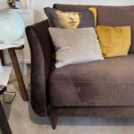 Helsinki Brown Velvet Sofa - Ex Display