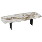Auguste Dining Table - Calcatta Marble & Black Legs