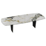 Auguste Dining Table - Doro Marble & Black Legs