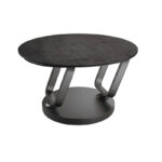 Ozone rotating Ceramic Coffee Table - Dark Steel