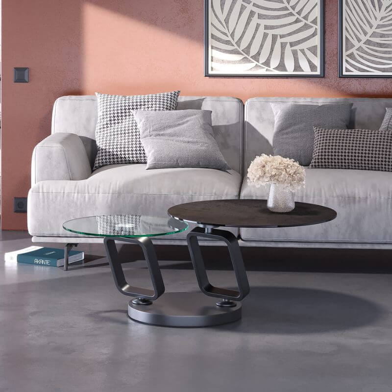 Ozone Coffee Table - Black Lacquered Steel - Image 13