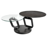 Ozone rotating Ceramic Coffee Table - Dark Steel