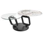 Ozone rotating Ceramic Coffee Table - Calcatta Marble
