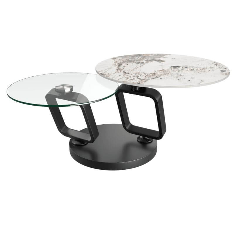 Ozone rotating Ceramic Coffee Table - Calcatta Marble
